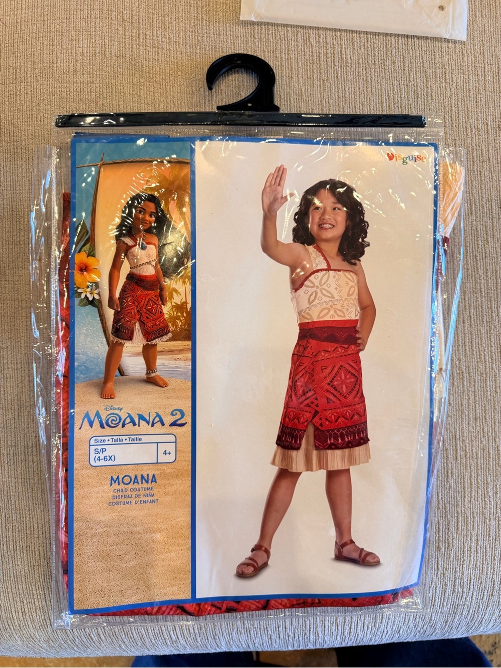 Disney Moana 2 Red and Cream Girls Costume